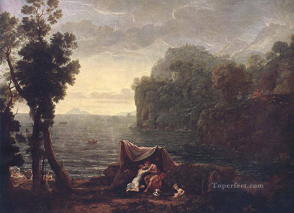 アシスとガラテのある風景 クロード・ロラン油絵